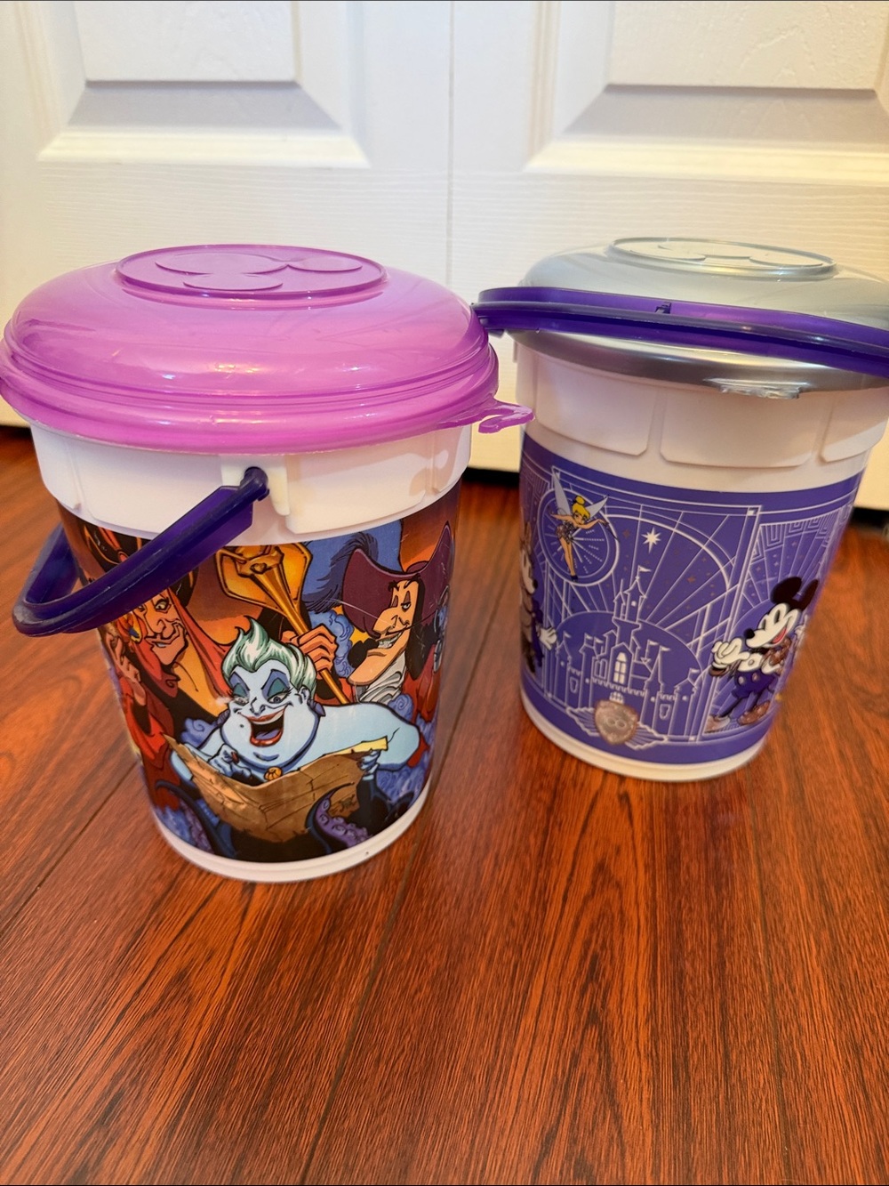 Disney Villains and Disney 100 Years of Wonder Popcorn Buckets w/Lids
